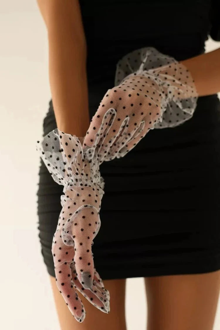 Gants en dentelle pour femme blanc en dentelle - Fawn Blanc