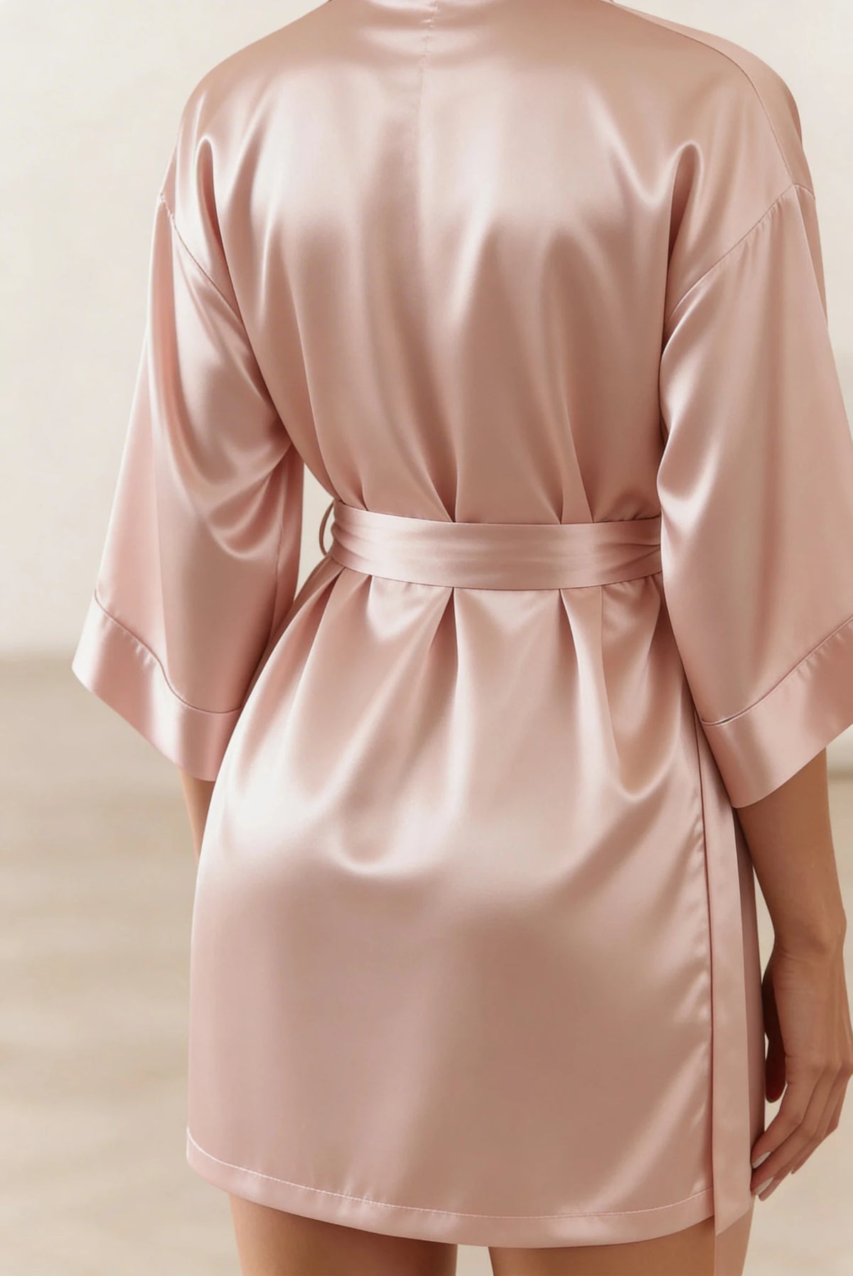 Kimono pour femme - Minuit Rose - AFTR Underwear - Focus dos
