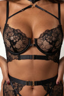 Ensemble lingerie quatre pièces - Alice Noir