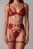 Four-Piece Lingerie Set - Frida Red