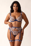 Four-Piece Lingerie Set - Marla Navy