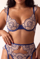Ensemble lingerie quatre pièces - Marla Bleu Marine