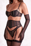 Three-piece lingerie set - Yara Black