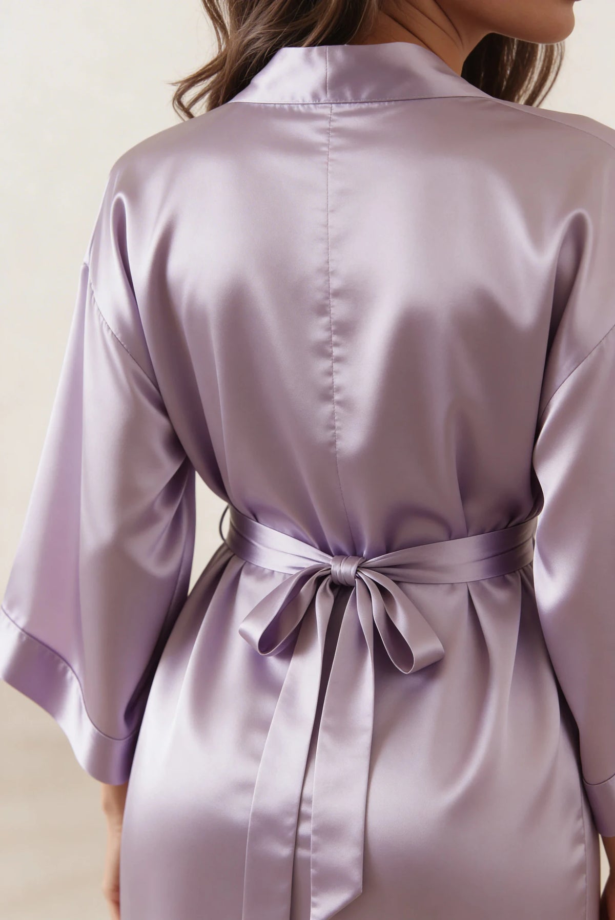 Kimono pour femme - Minuit Gris Lila - AFTR Underwear - Focus dos
