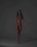 Ensemble lingerie cinq pièces avec tour de cuisses - Penny Rouge